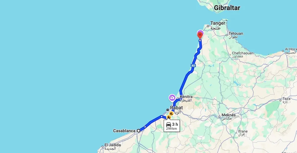 Itineraire Tanger Asilah